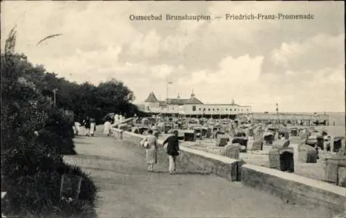 Ak Ostseebad Brunshaupten Kühlungsborn, Friedrich-Franz-Promenade