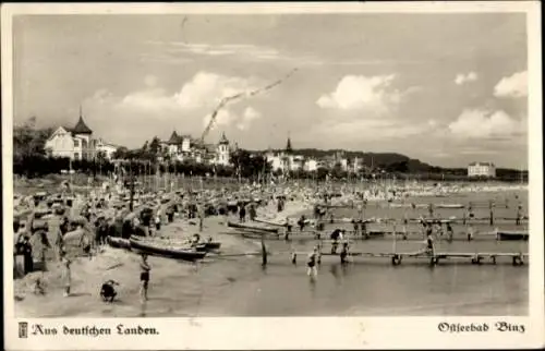 Ak Seebad Binz auf Rügen, Strand