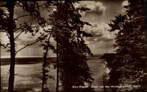 Ak Seebad Binz auf Rügen, Blick von der Wandelhalle, Sellin