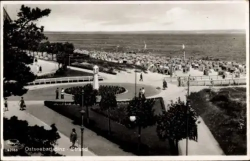 Ak Seebad Binz auf Rügen, Strand