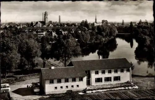 Ak Kehl am Rhein, Blick auf Jugendherberge, Kirche