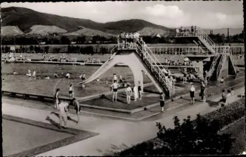 Ak Offenburg in Baden Schwarzwald, Schwimmbad