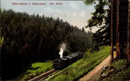 Ak Stützerbach Ilmenau Thüringer Wald, Zahnradbahn