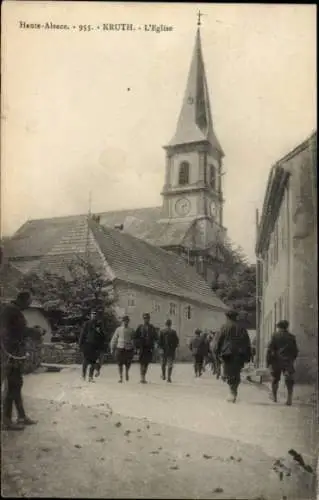 Ak Kruth Krüt Elsass Haut Rhin, Kirche