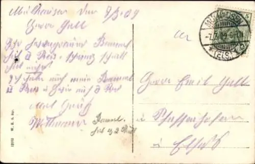 Ak Mülhausen Elsass Haut Rhin, Rathausplatz