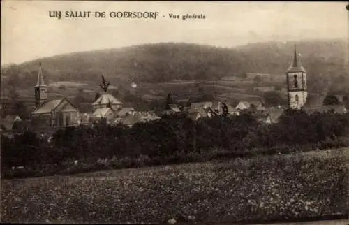 Ak Gœrsdorf Goersdorf Görsdorf Elsass Bas-Rhin, Gesamtansicht