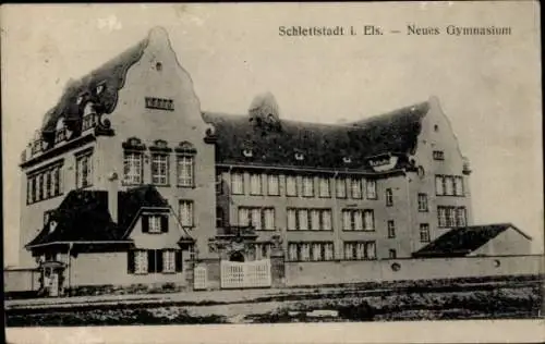 Ak Sélestat Schlettstadt Elsass Bas Rhin, Neues Gymnasium