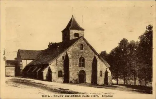Ak Recey-sur-Ource Côte d’Or, Kirche