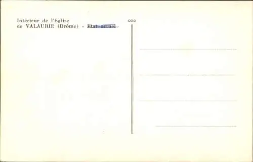 Ak Valaurie Drome, Inneres der Kirche