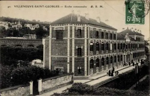 Ak Villeneuve Saint Georges Val de Marne, Städtische Schulen