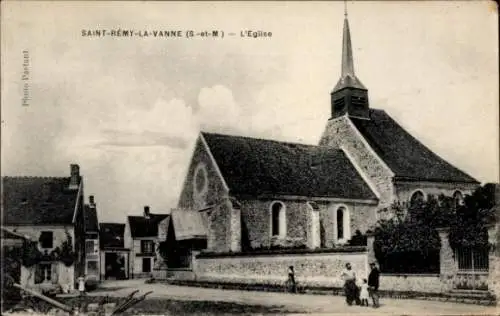 Ak Saint-Rémy-la-Vanne Seine-et-Marne, Kirche