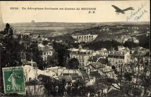 Ak Meudon Hauts de Seine, Ein Flugzeug