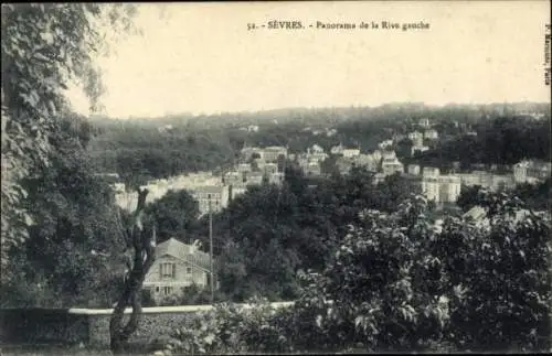Ak Sèvres Hauts-de-Seine, Panorama de la Rive Gauche