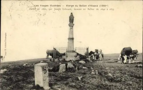 Ak Trébeurden Côtes d'Armor, Jungfrau des Ballon d'Alsace, Joseph-Grisvard-Denkmal