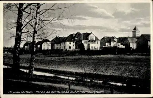 Ak Chojnów Haynau Schlesien, Deichsapartie, Hindenburgturm
