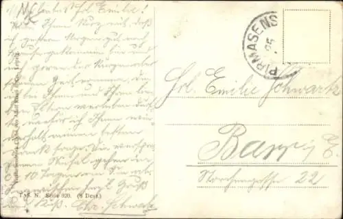 Künstler Ak Graf Zeppelins lenkbares Luftschiff in voller Fahrt