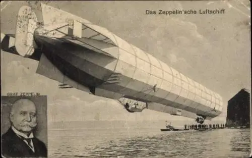 Ak Zeppelin'sches Luftschiff, Graf Zeppelin, Erfinder
