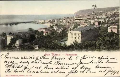 Ak San Remo Ligurien, Panorama