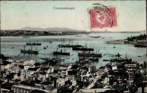 Ak Konstantinopel Istanbul Türkei, Panorama, Hafen