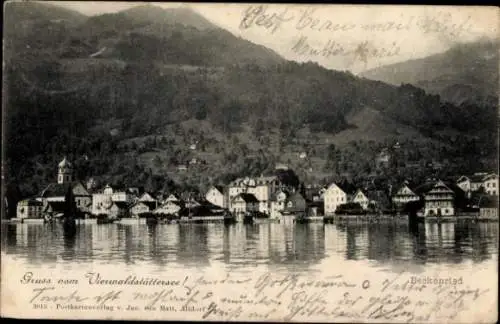 Ak Beckenried Kt. Nidwalden Schweiz, Vierwaldstätterse