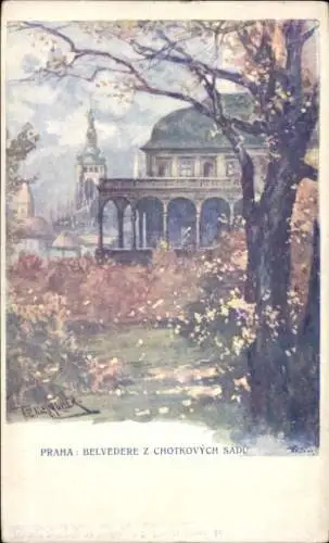 Künstler Ak Praha Prag Tschechien, Belvedere Z Chotkovych Sadu