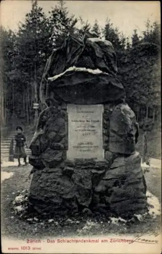 Ak Zürich Stadt Schweiz, Das Schlachtendenkmal am Zürichberg