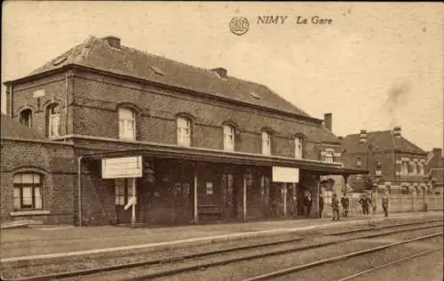 Ak Nimy Hennegau Wallonien, Bahnhof