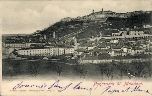 Ak Mondovi Cuneo Piemonte, Gesamtansicht