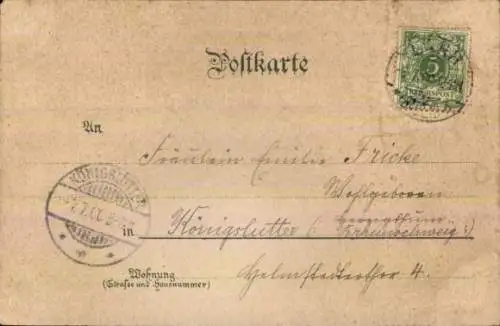 Litho Lahr im Schwarzwald Baden, Storchenturm, Waisenhaus