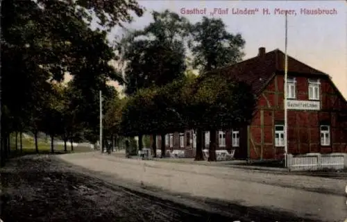 Ak Hamburg Harburg Hausbruch, Gasthof Fünf Linden