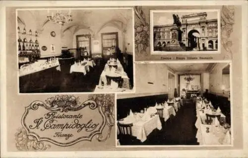 Ak Firenze Florenz Toscana, Ristorante Campidoglio, Piazza Vittorio Emanuele