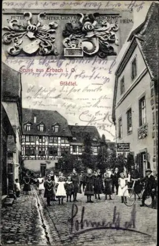 Ak Erbach im Odenwald Hessen, Städtel, Straßenpartie, Kinder