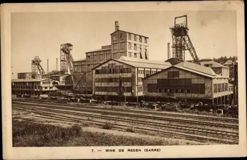 Ak Landsweiler Reden Schiffweiler Saarland, Grube, Mine, Sarre, Schächte