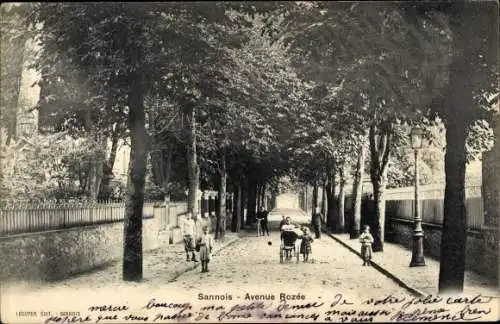 Ak Sannois Val d’Oise, Avenue Rozée