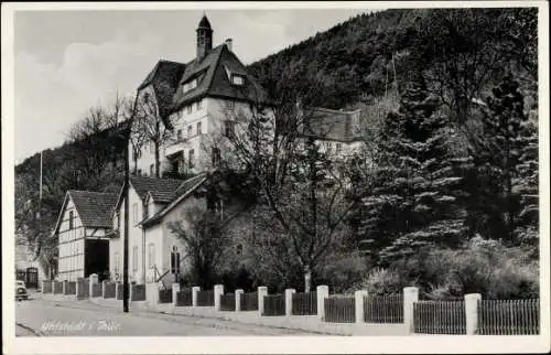 Ak Uhlstädt Kirchhasel in Thüringen, Straßenpartie, Gebäude