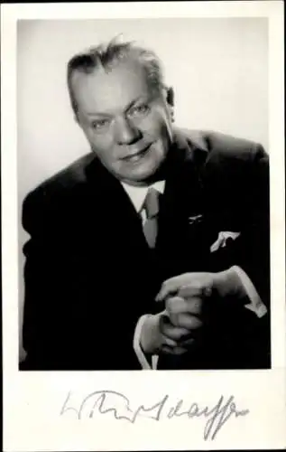 Ak Schauspieler Willi Schaeffers, Portrait, Autogramm