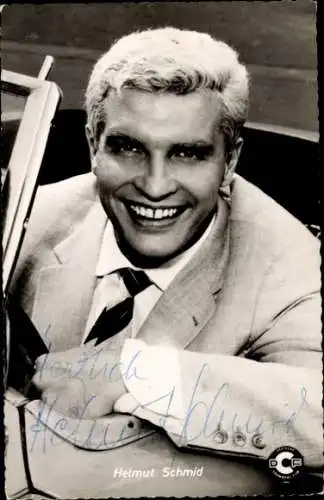 Ak Schauspieler Helmut Schmid, Portrait, Autogramm, Lockvogel der Nacht