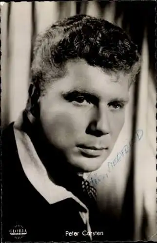 Ak Schauspieler Peter Carsten, Portrait, Autogramm, Film Nachts, wenn der Teufel kam