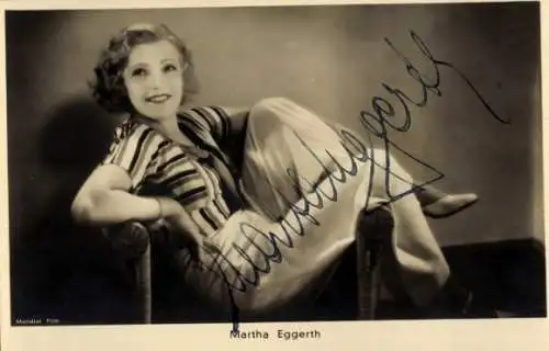 Ak Schauspielerin Martha Eggerth, Portrait
