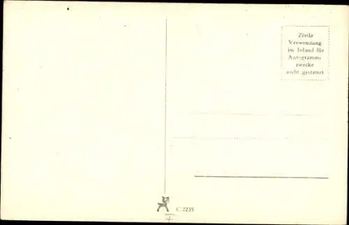 Ak Schauspielerin Ingeborg von Kusserow, Portrait, Schleife im Haar, Autogramm