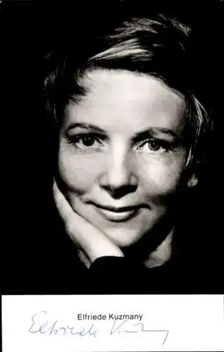 Ak Schauspielerin Elfriede Kuzmany, Portrait, Autogramm