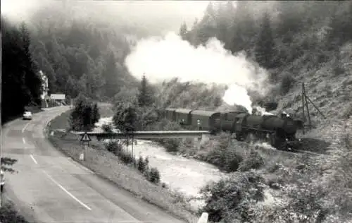 Foto Ak Österreichische Eisenbahn, Dampflokomotive, 152 2121, Lavanttal
