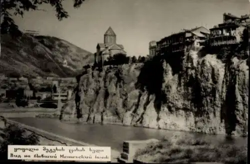 Foto Tbilissi Tiflis Georgien, Stadtansicht, Felspartie, Kirche