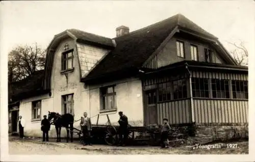 Foto Ak Libichov Mittelböhmen, Partie an einem Gasthaus