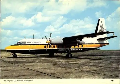 Ak Passagierflugzeug, Air Anglia, F27 Fokker Friendship