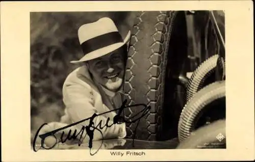 Ak Schauspieler Willy Fritsch, Portrait, Mercedes Benz 710 SS, Ross Verlag 6182/1, Autogramm