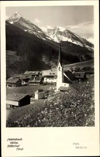 Ak Lanersbach Tux im Zillertal in Tirol, Gesamtansicht, Kirche