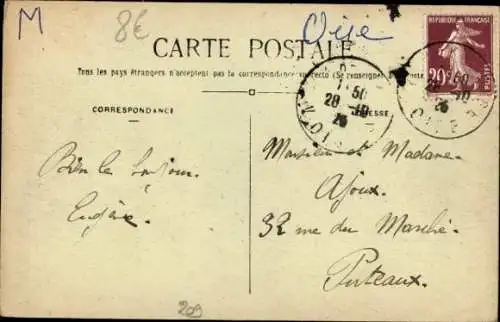 Ak Mouy Oise, Place de l'Eglise