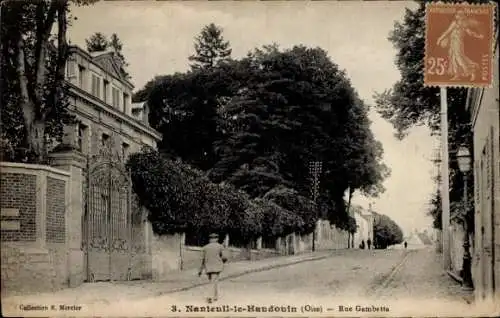 Ak Nanteuil le Haudouin Oise, Rue Gambetta