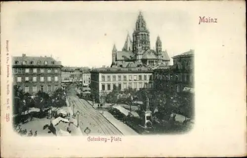 Ak Mainz am Rhein, Gutenberg-Platz